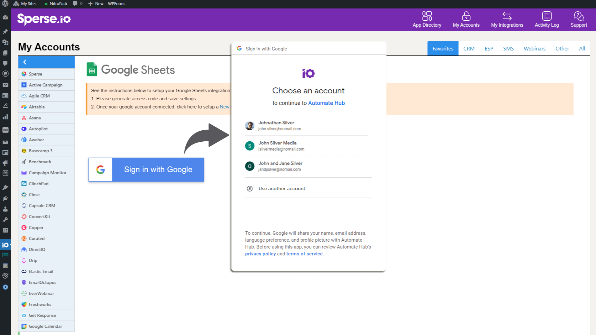 Easy oAuth Connections
